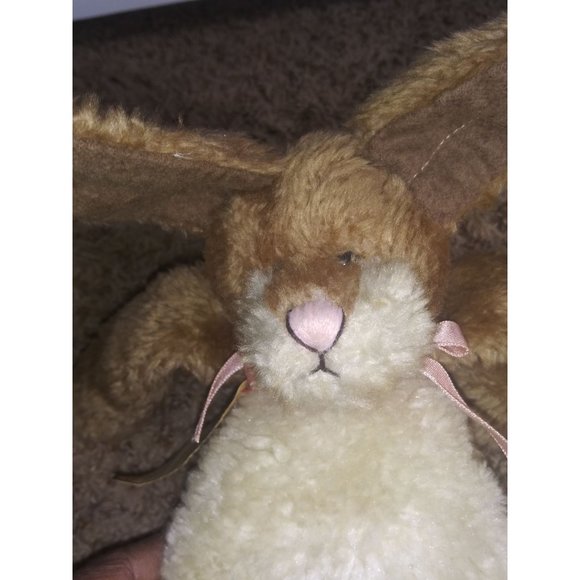 Boyds Bears in the Attic Edina Flat Hare Stuffed Bunny Plush Brown Rabbit Toy - Picture 2 of 8